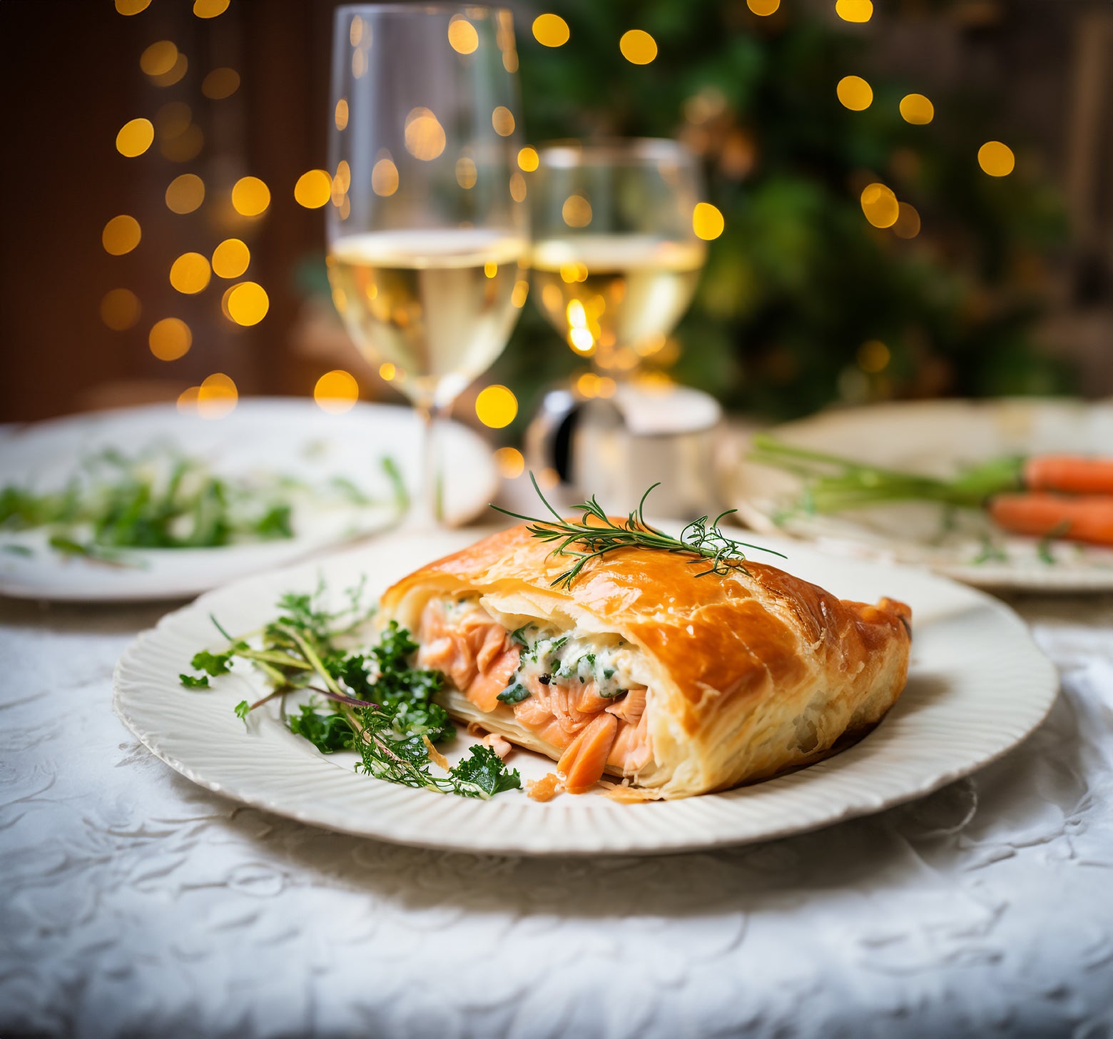 Salmon En Croute Festive Dinner (serves 4)